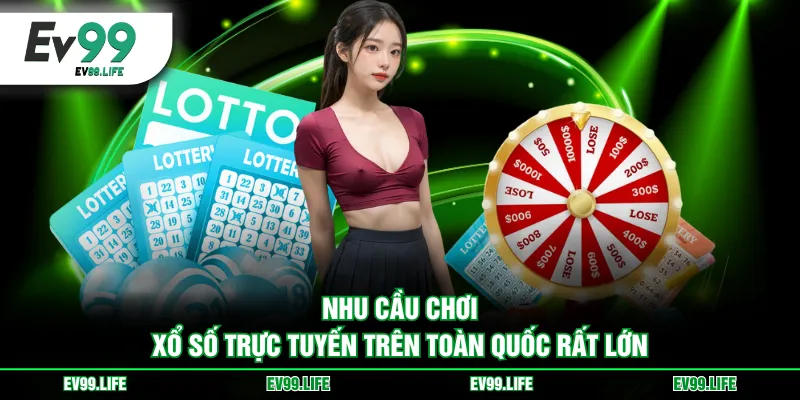 Nhu cầu chơi xổ số trực tuyến trên toàn quốc rất lớn